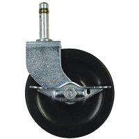 Show product details for 4" Black Caster w/Brake, 1-3/4" Stem Length, 7/16" Stem Diameter