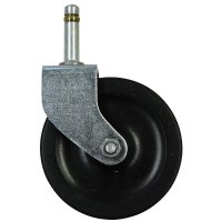 Show product details for 4" Black Caster, 1-3/4" Stem Length, 7/16" Stem Diameter