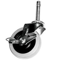 Show product details for 4" Faultless Bed & Crib Swivel w/Brake Caster, 7/16" Stem Diameter, 1 29/32" Stem Length