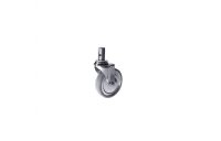 Show product details for 5" Tente Caster, stem diam 1", stem length 1 3/4" Gray Polyurethane