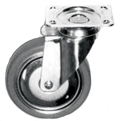 6" x 1 1/4" Rhombus Plate Caster, Swivel, Precision Bearing