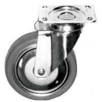 Show product details for 6" x 1 1/4" Rhombus Plate Caster, Swivel, Precision Bearing