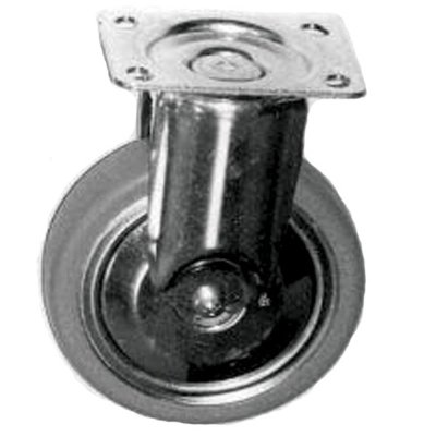 6 x 1 1/4" Rhombus Plate Caster, Fixed, Precision Bearing