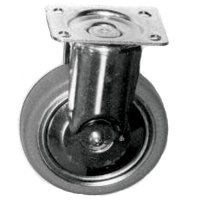 Show product details for 6 x 1 1/4" Rhombus Plate Caster, Fixed, Precision Bearing