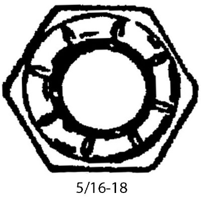 Invacare Nylon Locknut 5/16"-18