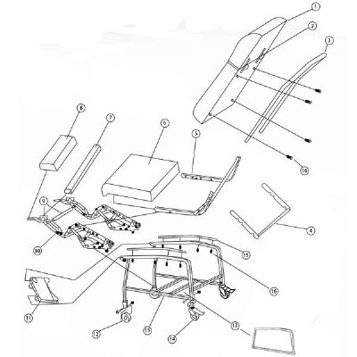 Drive Medical Replacement Back for D574 Recliner