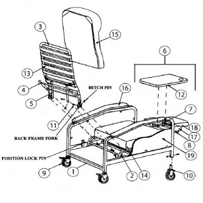 Winco Replacement Upholstered Back