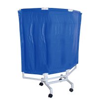 Show product details for PVC 3 Panel Portable Privacy Screen w/ 2" Casters
