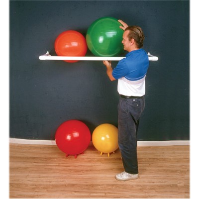 Inflatable Exercise Ball - Accessory - PVC Wall Rack, 64" x 18" x 2", 1 Shelf