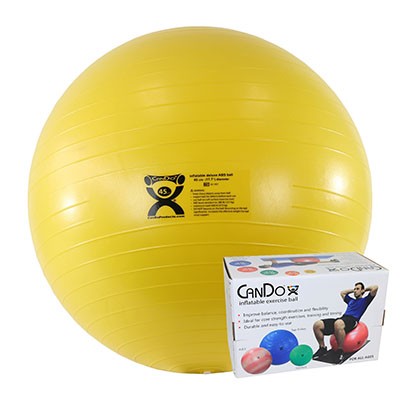 CanDo Inflatable Exercise Ball - ABS Extra Thick - Retail Box, Choose Size