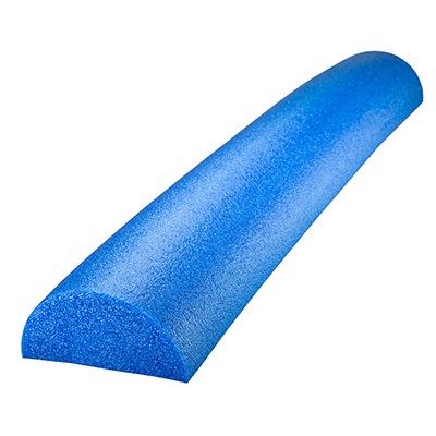 CanDo Foam Roller - Blue PE foam - Half-Round, Choose Size