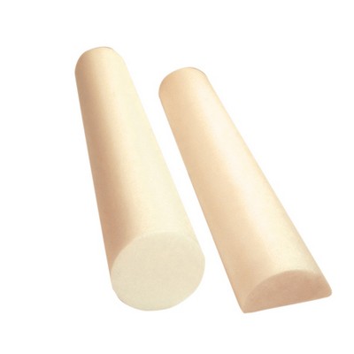 CanDo Foam Roller - Antimicrobial - Beige PE foam - Round, Choose Size