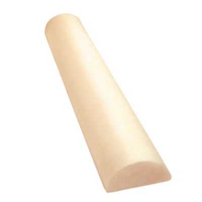 CanDo Foam Roller - Antimicrobial - Beige PE foam - Half-Round, Choose Size