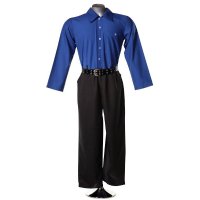 Show product details for Mens CareWear Clothing, Black / Royal Blue