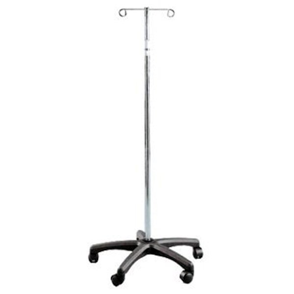 IV Pole 5Leg Wheel Base 2 Hook