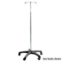 Show product details for IV Pole - 5-Leg Wheel Base - 4 Hook