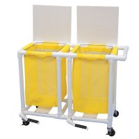 Show product details for PVC Standard Double Linen Hamper, with Footpedal