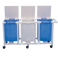 Show product details for PVC Standard Triple Linen Hamper