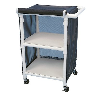 PVC Full Quality Linen Cart with 2 Shelves, 24" x 20"