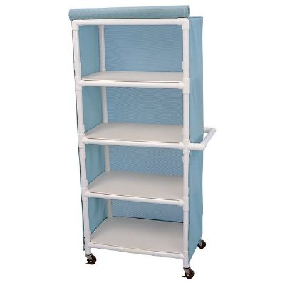 Full Quality Linen Cart with 4 Shelves, 32" x 20"