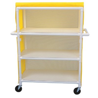 Full Quality Linen Cart with 3 Shelves, 42" x 20"