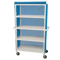 Show product details for Full Quality Linen Cart with 4 Shelves, 42" x 20"