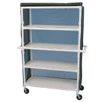 Show product details for Full Quality Jumbo Linen Cart with 4 Shelves, 48" x 20"
