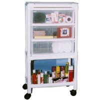 Show product details for PVC Cart, 3 Drawer, Bottom Shelf