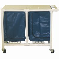 Standard Hamper - 2 Bins - 55 Gallon Mesh Bag with Plastic Liner