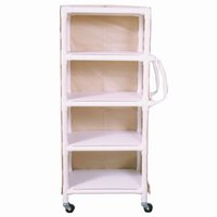 Full Quality Linen Carts - 4 Shelves 33" x 65.5" x 20"