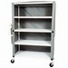 Show product details for 4-shelf jumbo linen cart w/mesh or solid vinyl cover, shelf size 24" x 50"