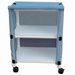 Show product details for ECHO 2 Shelf Mini Linen Cart, 20" x 25" Shelf Size, Solid or Mesh Cover