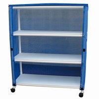 ECHO 3 Shelf Jumbo Linen Cart, 20" x 50" Shelf Size, Solid or Mesh Cover