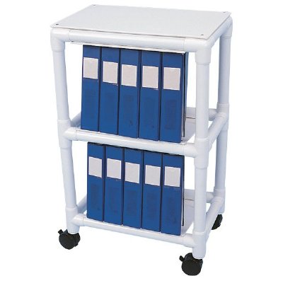 PVC Binder Cart, Holds 10 Binders