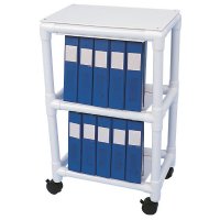 Show product details for PVC Binder Cart, Holds 10 Binders