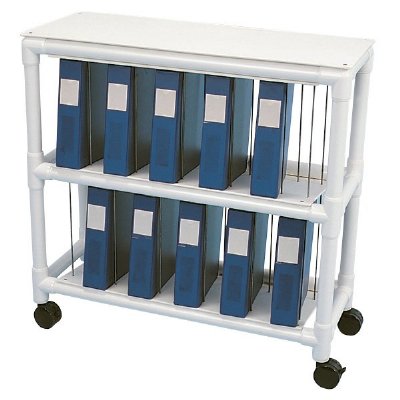 PVC Binder Cart, Holds 20 Binders