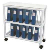 Show product details for PVC Binder Cart, Holds 20 Binders