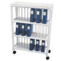 Show product details for PVC Binder Cart, Holds 30 Binders