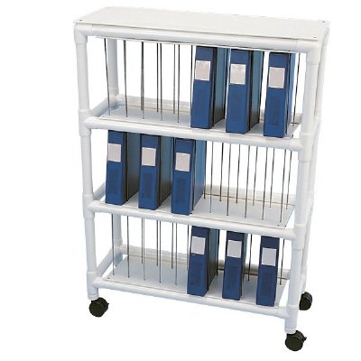 PVC Binder Cart, Holds 40 Binders