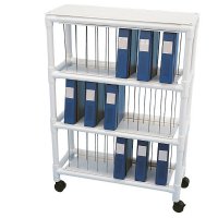 Show product details for PVC Binder Cart, Holds 40 Binders