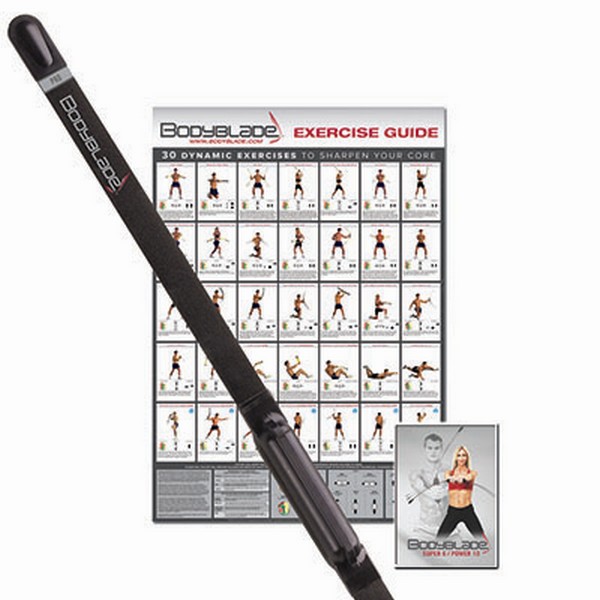 Bodyblade Pro with wall chart and instructional video, black