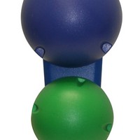 Show product details for CanDo MVP Balance System - 5-Ball Set with Wall Rack (1 each: yellow, red, green, blue, black)