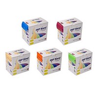 Show product details for REP Band Twin-Pak - latex-free - 100 yard 5 piece set (2 x 50 yard boxes of each color: peach, orange, lime, blueberry, plum)