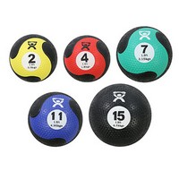 Show product details for CanDo, Firm Medicine Ball, 5-piece set (1 ea: 2, 4, 7, 11, 15 lbs.)