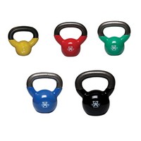 Show product details for CanDo vinyl-coated kettlebell - 5-piece set (1 each: 5, 7.5, 10, 15, 20 lb)