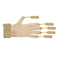 Show product details for CanDo Deluxe with Thumb Finger Flexion Glove, S/M, Choose Side