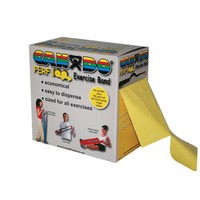 Show product details for CanDo Low Powder Exercise Band - 100 yard Perf 100 roll - Choose Resistance