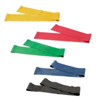 Show product details for CanDo Band Exercise Loop - 5-piece set (30"), (1 each: yellow, red, green, blue, black), 10 sets