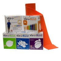 Show product details for Val-u-Band Resistance Bands, Dispenser Roll, 50 Yds., 5-Piece Set, Peach, Orange, Lime, Blueberry, Plum, Latex-Free
