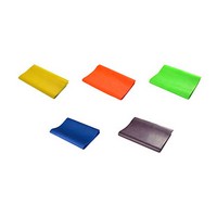 Show product details for Val-u-Band Resistance Bands, Pre-Cut Strips, 5', 5-Piece Set, 1 Each of Peach, Orange, Lime, Blueberry, Plum, Latex-Free